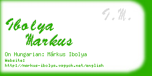 ibolya markus business card